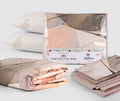 Set RUNA matrimoniale con completo letto, trapuntino coordinato da 250×270 cm e coppia guanciali ARGANA con olio di Argan.