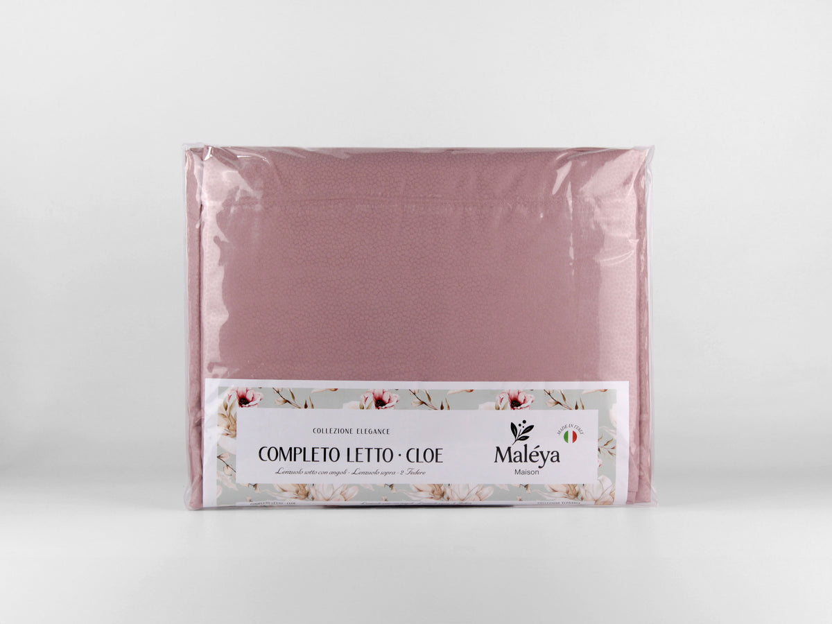 Completo letto CLOE a tinta unita, disponibile in diverse tonalità e taglie.
