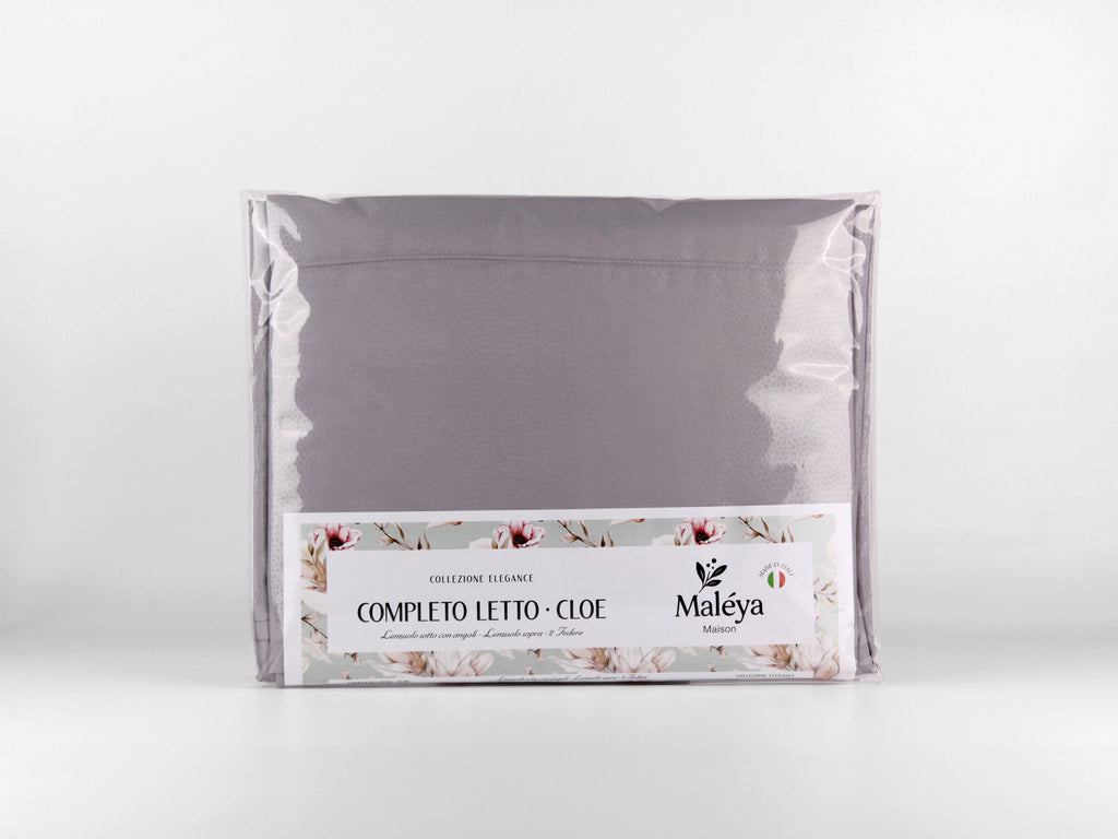 Completo letto CLOE a tinta unita, disponibile in diverse tonalità e taglie.