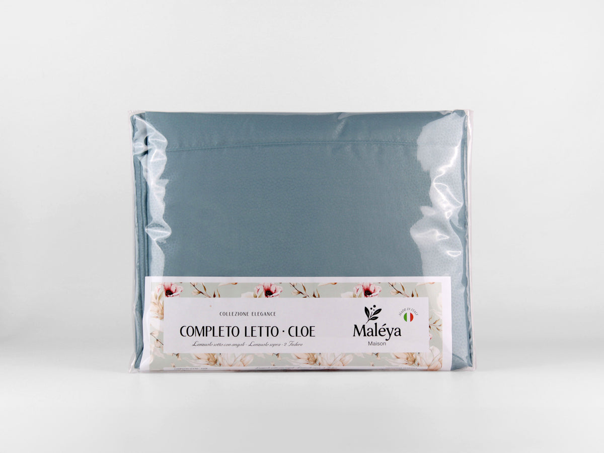 Completo letto CLOE a tinta unita, disponibile in diverse tonalità e taglie.