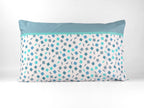 Completo letto DRIMIA PARTY con fantasia geometrica azzurra, verde acqua e grigia. Disponibile in diverse taglie.