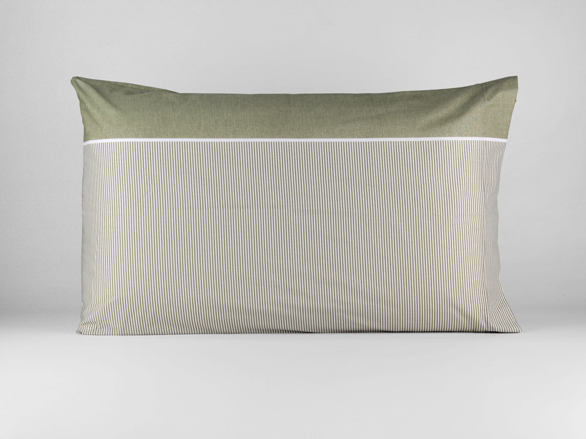 Completo letto DRIMIA da 1 piazza e mezza francese con fantasia a righe, disponibile in tortora, azzurro e rosa.