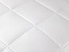Coprirete singolo MORGANA bianco da 80×190 cm in microfibra con laccetti agli angoli.