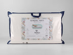 Guanciale NALEA bianco in memory foam cervicale con profilo ergonomico sagomato.