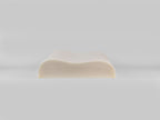 Guanciale NALEA bianco in memory foam cervicale con profilo ergonomico sagomato.